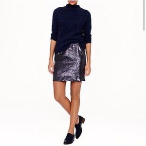 NWT! J Crew Blue Sequin Skirt